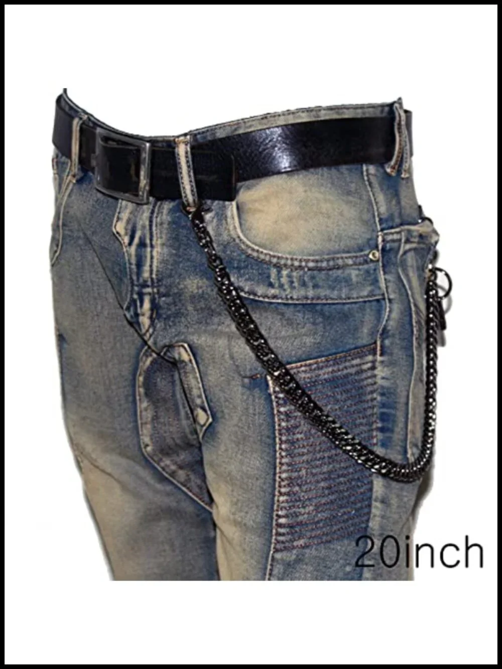 Heavy Duty Chrome Plated Steel Wallet Chain for Bikers & Truckers 20 inch